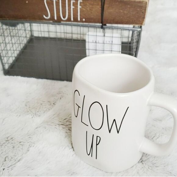 Rae Dunn White GLOW UP Mug NEW - Picture 1 of 2